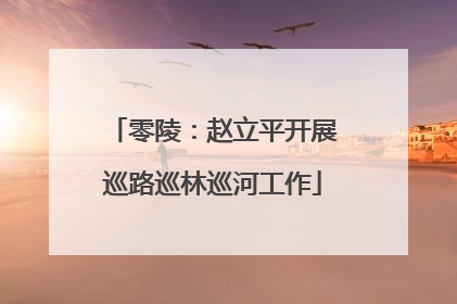 零陵：赵立平开展巡路巡林巡河工作