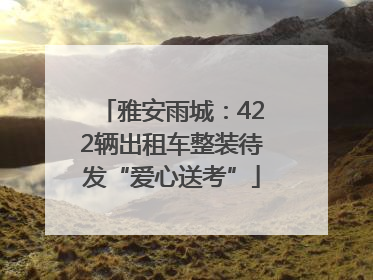 雅安雨城：422辆出租车整装待发“爱心送考”