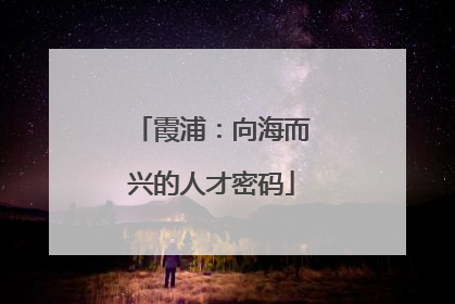 霞浦：向海而兴的人才密码