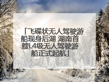 飞碟状无人驾驶游船现身后湖 湖南首艘L4级无人驾驶游船正式起航