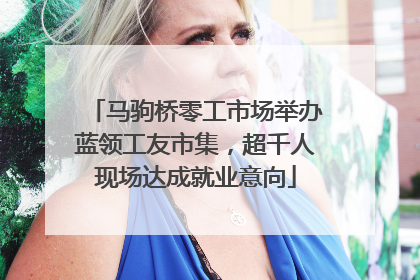 马驹桥零工市场举办蓝领工友市集，超千人现场达成就业意向