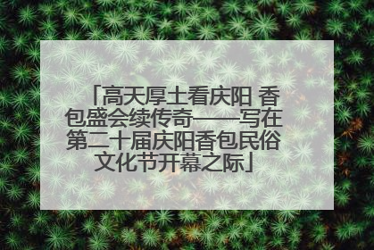 高天厚土看庆阳 香包盛会续传奇——写在第二十届庆阳香包民俗文化节开幕之际