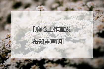 鹿晗工作室发布郑重声明
