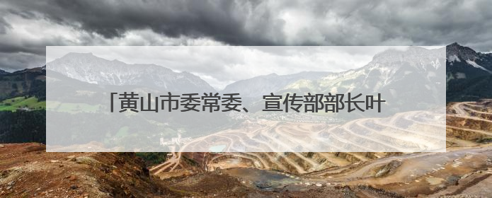 黄山市委常委、宣传部部长叶建强赴安徽文旅投资集团履新