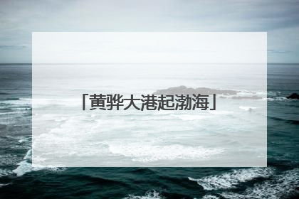 黄骅大港起渤海