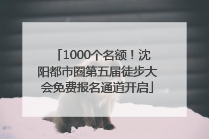 1000个名额！沈阳都市圈第五届徒步大会免费报名通道开启