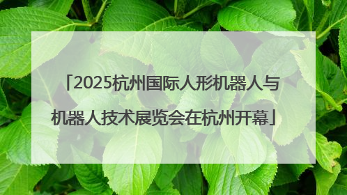 2025杭州国际人形机器人与机器人技术展览会在杭州开幕