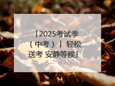 2025考试季（中考）丨 轻松送考 安静等候