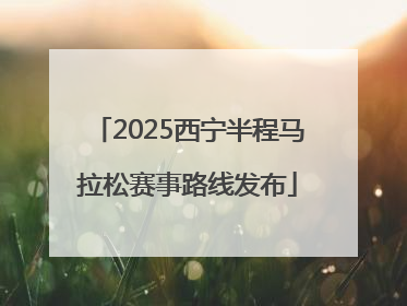 2025西宁半程马拉松赛事路线发布