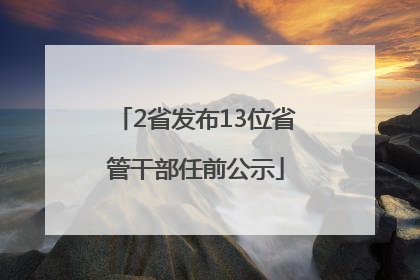 2省发布13位省管干部任前公示