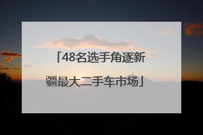 48名选手角逐新疆最大二手车市场