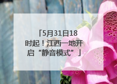 5月31日18时起！江西一地开启“静音模式”
