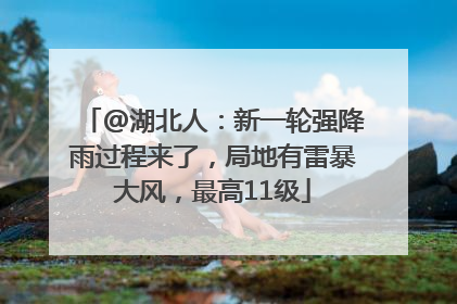 @湖北人：新一轮强降雨过程来了，局地有雷暴大风，最高11级