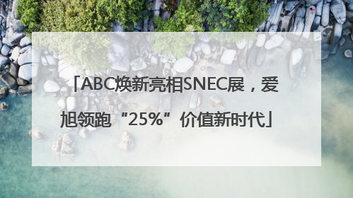 ABC焕新亮相SNEC展，爱旭领跑“25%”价值新时代