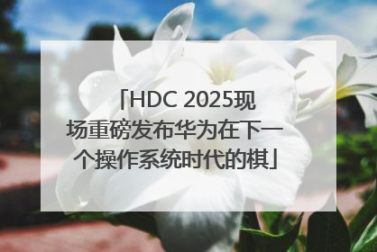HDC 2025现场重磅发布华为在下一个操作系统时代的棋